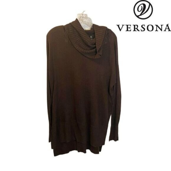 Versona Women's Cowl Neck Oversized Pullover Sweater - Picture 1 of 6